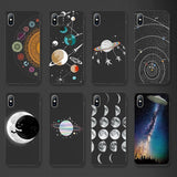 Funny Galaxy | Moon | Stars Phone Case For iPhone X XR XS Max 7 8 6 6s Plus 5 5s SECases - Kalsord