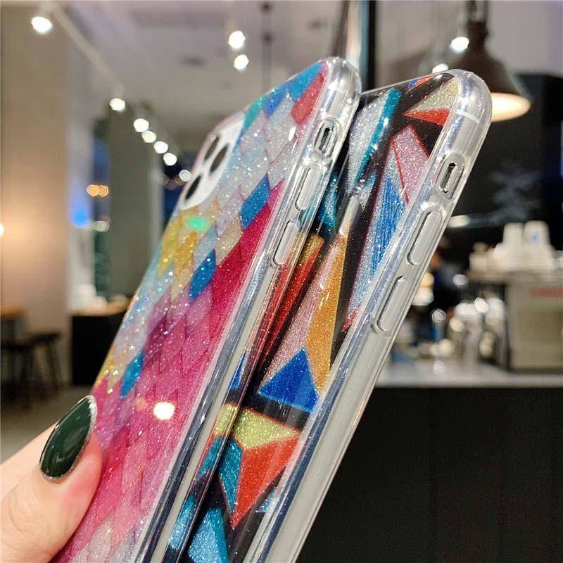 Geometric Glitter Bling Star Shape Phone Case For iPhone 11 Pro Max X XS XR Xs Max 6 6s 7 8 Pluscases - Kalsord