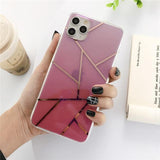 Geometric Clear/Transparent Gradient Phone Case/Cover For iPhone 11 Pro Max X XS XR Xs Max 7 8 Pluscases - Kalsord