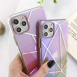 Geometric Clear/Transparent Gradient Phone Case/Cover For iPhone 11 Pro Max X XS XR Xs Max 7 8 Pluscases - Kalsord