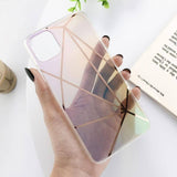 Geometric Clear/Transparent Gradient Phone Case/Cover For iPhone 11 Pro Max X XS XR Xs Max 7 8 Pluscases - Kalsord