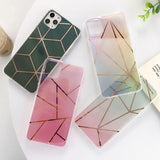 Geometric Clear/Transparent Gradient Phone Case/Cover For iPhone 11 Pro Max X XS XR Xs Max 7 8 Pluscases - Kalsord