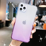 Colorful Clear Gradient Glitter Phone Case For iPhone 11 Pro Max X XS XR Xs Max 7 8 6 6s Plus Soft Covercases - Kalsord