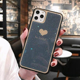 Shiny Glitter Bling Love Heart Phone Case For iPhone 11 Pro Max X XR Xs Max 6 6s 7 8 Pluscases - Kalsord