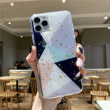 Geometric Marble Glitter Confetti/Foil Phone Case/Cover For iPhone 11 Pro Max X XS XR Xs Max 6 6s 7 8 Pluscases - Kalsord