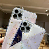 Geometric Marble Glitter Confetti/Foil Phone Case/Cover For iPhone 11 Pro Max X XS XR Xs Max 6 6s 7 8 Pluscases - Kalsord