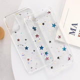 Soft Clear TPU Glitter Bling Stars Phone Case For iPhone X XS XR Xs Max 11 Pro Max S 6 6s 7 8 Pluscases - Kalsord