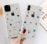 Soft Clear TPU Glitter Bling Stars Phone Case For iPhone X XS XR Xs Max 11 Pro Max S 6 6s 7 8 Plus