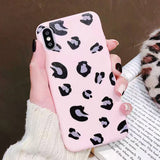 Leopard Print Phone Case For iPhone XS Max XR X 7 6 6s 8 Pluscases - Kalsord