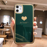 Love Heart Glass Phone Case For iPhone 11 Pro Max X XR Xs Max 6 6s 7 8 Pluscases - Kalsord