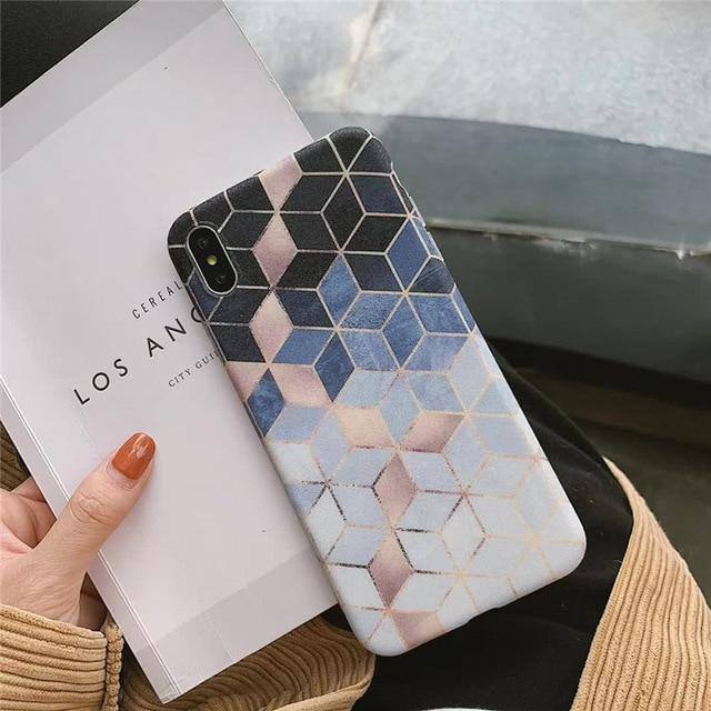Marble | Geometric Textured Phone Case For iPhone XR XS Max Case For iPhone X 7 8 6 6s PlusCases - Kalsord