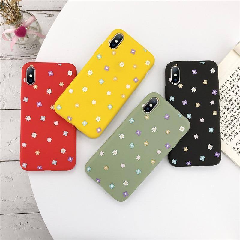 Candy Colored Hearts | Love | Flower Phone Case For iPhone 11 Pro Max X XS XR Xs Max 6 6s 7 8 Plus- Blue, Black, Greencases - Kalsord