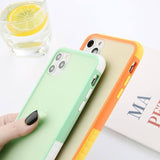 Translucent Matte Shockproof Border Phone Case For iPhone 11 Pro Max X XS XR Xs Max 6 6s 7 8 Plus