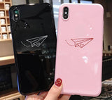 Cartoon Paper Plane Phone Case For iPhone XS Max XR X 6 6s 7 8 Plus