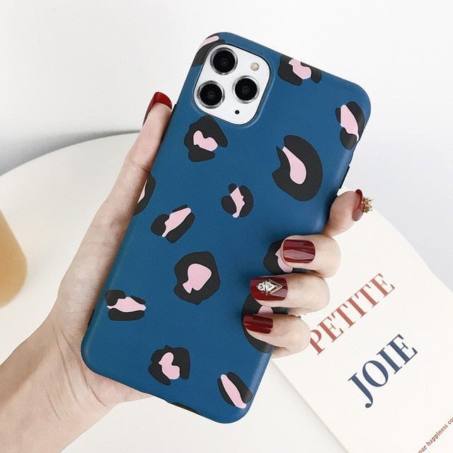 Leopard Print Pattern Phone Case For iPhone 11 Pro Max XS XR XS Max TPU Silicone Phone Cover For iPhone 7 8 6 6s Pluscases - Kalsord