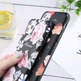 Silicone Flower Leaves Phone Case For iPhone 11 Pro Max X XS XR Xs Max Soft Cover For iPhone 7 8 Pluscases - Kalsord
