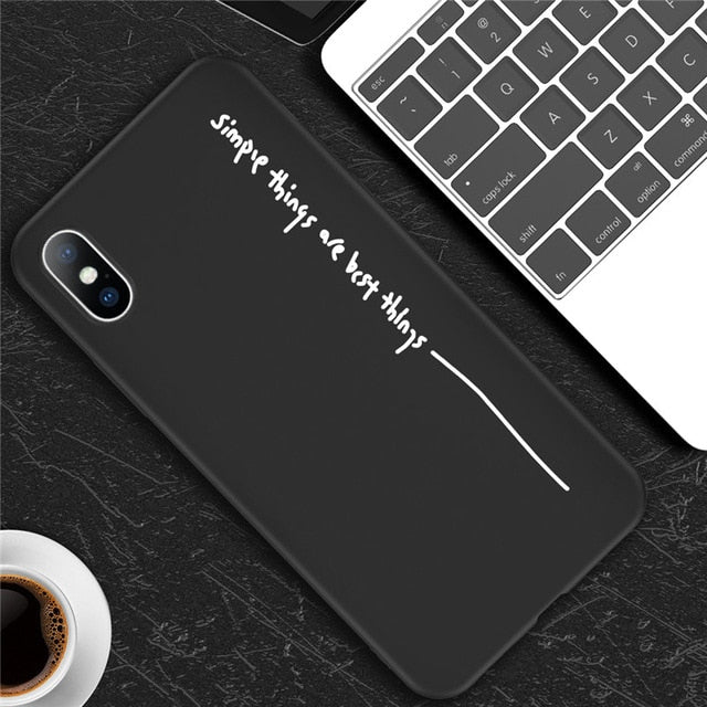 Feather | Simple Letter Phone Case For iPhone X 6 S 7 8 Plus 5 5s SE XS Max XRCases - Kalsord