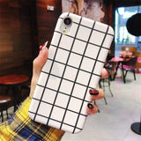 Simple Stripe Grid Phone Case For iPhone X 8 7 Plus XR XS Max 6 6S PlusCases - Kalsord