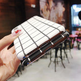 Simple Stripe Grid Phone Case For iPhone X 8 7 Plus XR XS Max 6 6S PlusCases - Kalsord