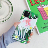 Soft Silicone Retro Flower Leaves Colorful Cover Phone Case For iPhone 11 Pro Max X XS XR Xs Max 6 6s 7 8 Pluscases - Kalsord