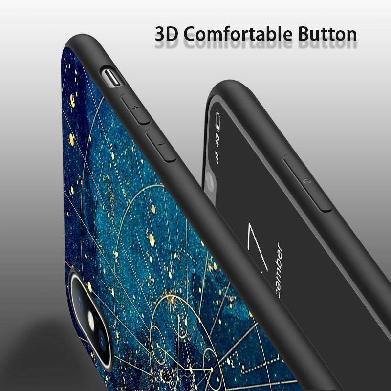 Starry Space Moon Star Planet Phone Case For iPhone 11 X XR Xs Max 11 Pro Back Cover For iPhone 6 6s 7 8 Plus SEcases - Kalsord