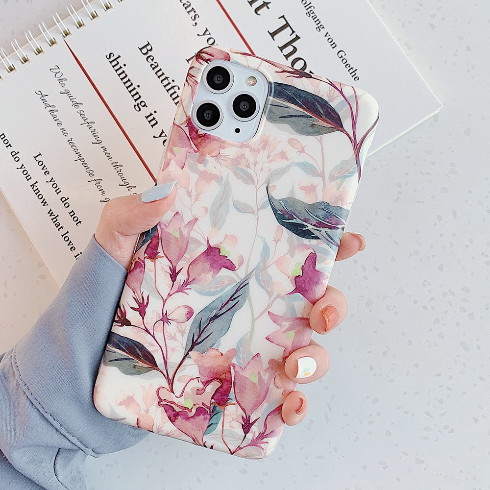 Exquisite Vintage Flower Phone Case For iPhone