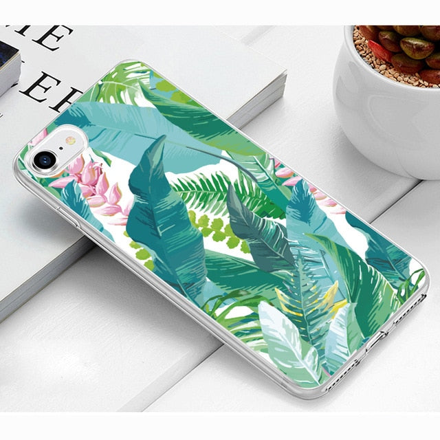 Nature | Floral Silicone Case For iPhone 6 6s 7 8 Plus 5s 6 7 8 Plus XCases - Kalsord