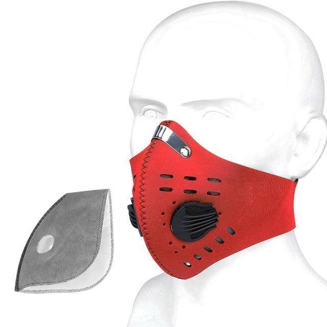 Protective Sports Cycling Face Mask With Filters | Activated Carbon Anti-Pollution/Dust mask - Kalsord
