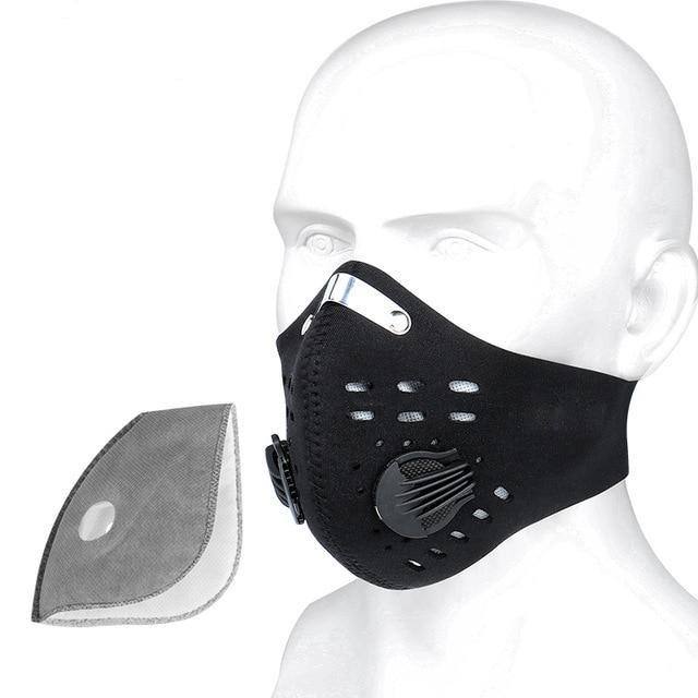 Protective Sports Cycling Face Mask With Filters | Activated Carbon Anti-Pollution/Dust mask - Kalsord