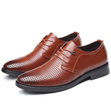 Men's Genuine Lace Up Leather Round Toe Shoe - Kalsord