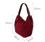 Women's Faux Suede Hobo | Tote | Handbag Shopping Casual Work- 6 Colorsbags - Kalsord