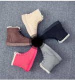 Women's Winter Snow Cotton Plush Boots 2019 | New Cute Warm Lace-Up Mid-Calf Boots For Ladies - Kalsord