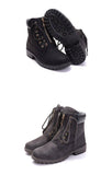Women's Stylish Lace-Up Winter Ankle Boots- Pink, Brown, Silver, Grey, Black - Kalsord