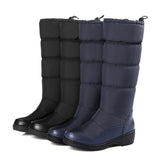 Women's Mid-Calf Snow Boot- Black, Blue, White