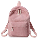 Women's Corduroy Fabric Backpack- 6 Colors