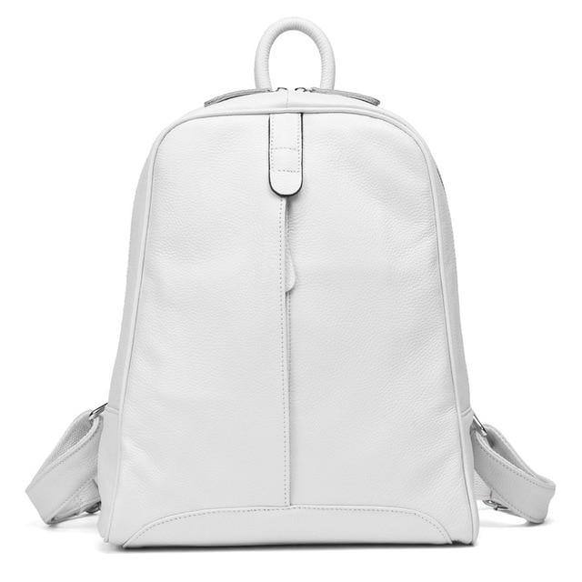 Leather backpack purse rucksack laptop bag for women and men travel sc
