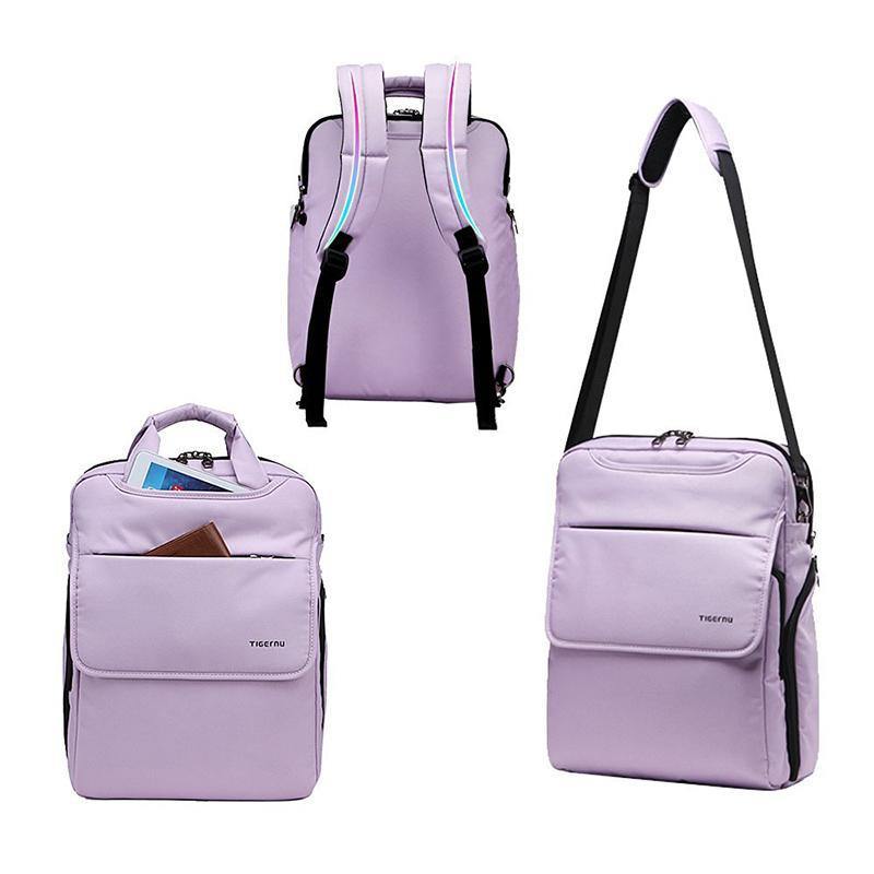 Women's Multi-function Backpack/Handbag- Black, Wine Red, Green, Dark Purple, Light Purplebags - Kalsord