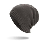 Two-Way Plain Knitted Beanie