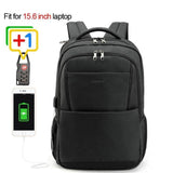 Men's Anti Theft 15.6in Backpack w/ USB Port 15.6 & Laptop Pocket- Black, Grey