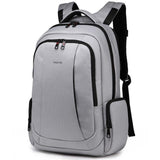 Men's Nylon Anti Theft 15.6 inch Laptop Backpack- Black, Coffee, Silver Grey, Dark Gray