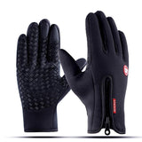 Warm Winter Anti-Slip Gloves For Outdoor Sports Cycling- Black, Lake Blue, Rose Red