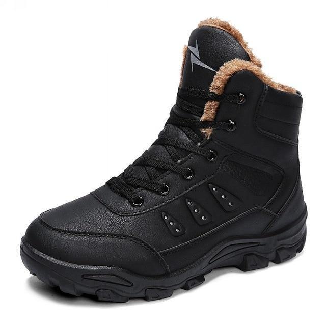 Men's Big Size Winter Boot- Black, Brown - Kalsord
