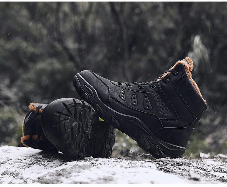 Men's Big Size Winter Boot- Black, Brown - Kalsord