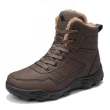 Men's Fashionable Ankle Snow Boot- Black, Brown