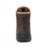 Men's Fashionable Ankle Snow Boot- Black, Brown - Kalsord