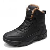 Men's Fashionable Ankle Snow Boot- Black, Brown - Kalsord