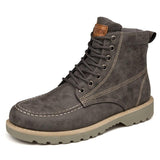 Men's Winter Ankle Boots- Black, Grey, Brown - Kalsord