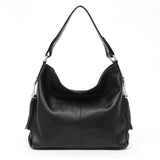 Women's Elegant Soft Genuine Leather Tassel Handbag | Tote Bag | Shoulder Bag