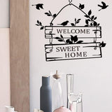 Welcome Sweet Home Quote Wall Sticker Home Decor | Mural Art - Kalsord